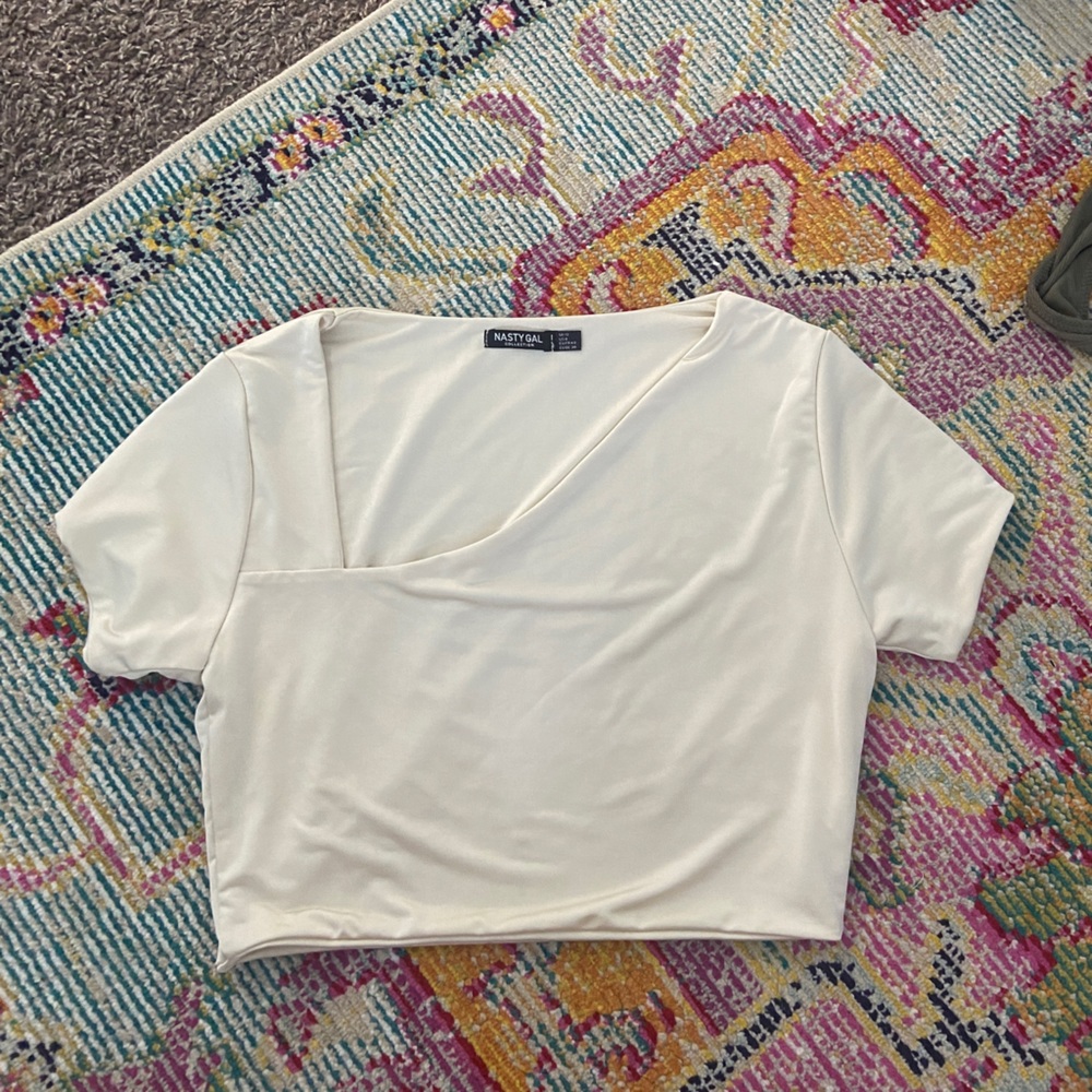 Cream crop top
